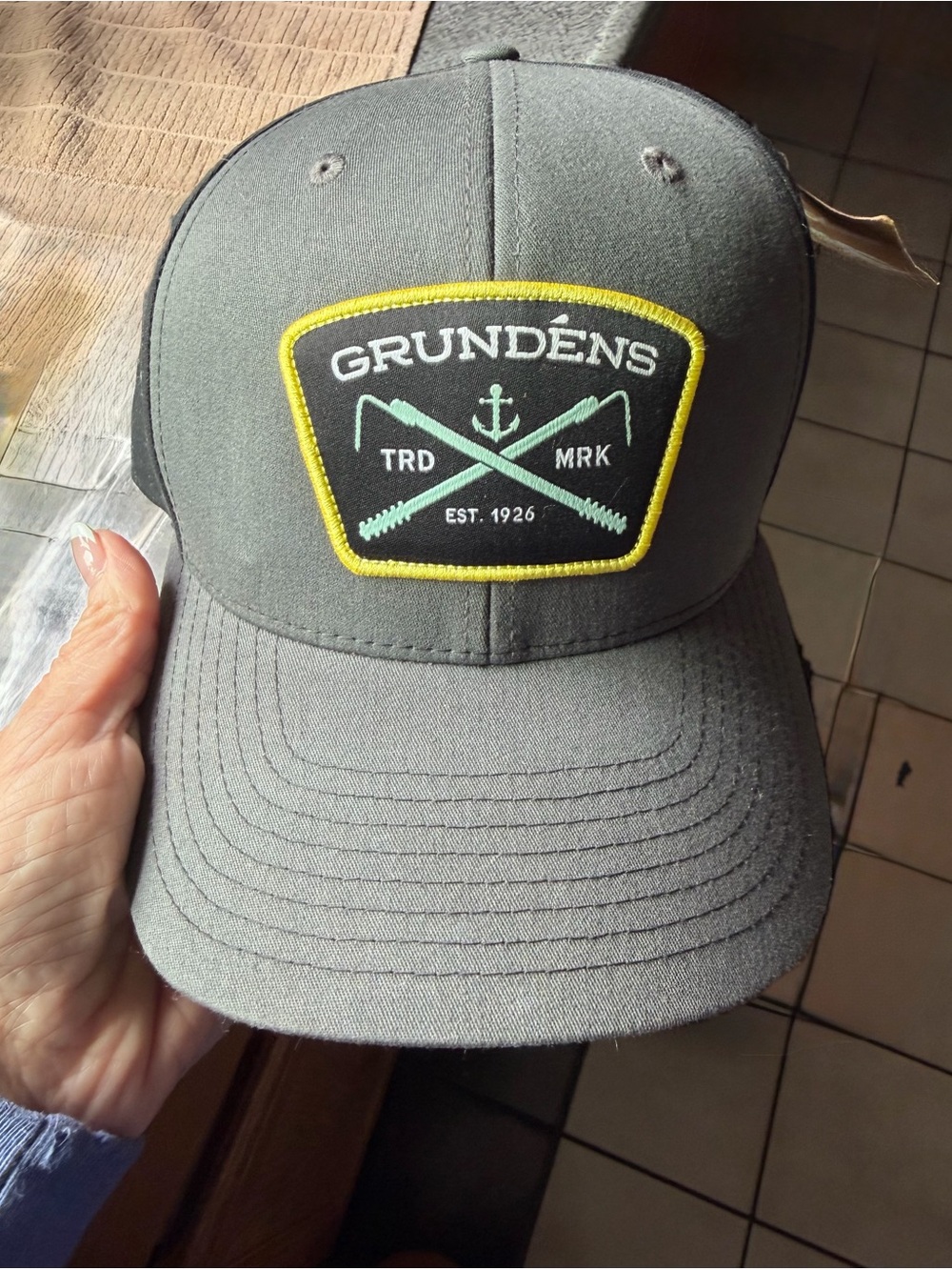 Grundens Gaff Trucker 312 Hat Cap Charcoal Black Richardson Snapback NWT